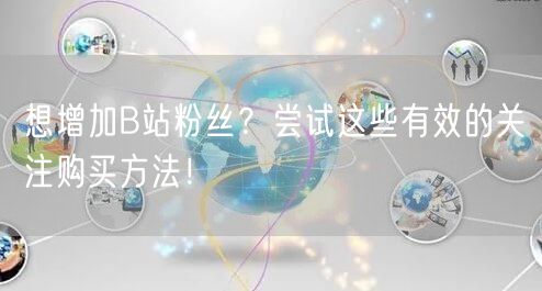 想增加B站粉丝？尝试这些有效的关注购买方法！