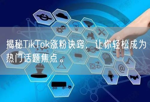 揭秘TikTok涨粉诀窍，让你轻松成为热门话题焦点。