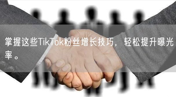 掌握这些TikTok粉丝增长技巧，轻松提升曝光率。