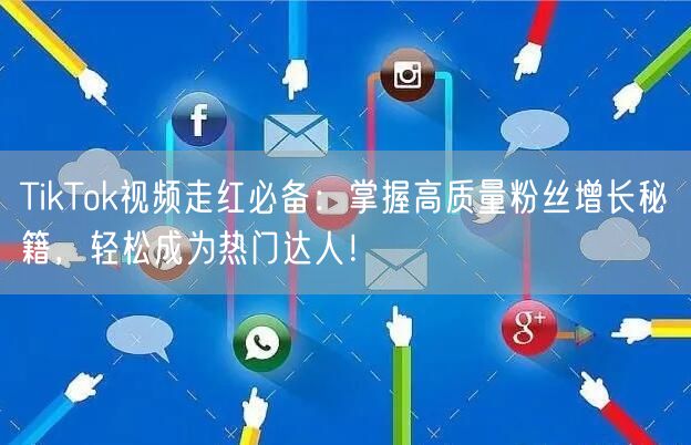 TikTok视频走红必备：掌握高质量粉丝增长秘籍，轻松成为热门达人！