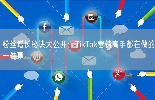粉丝增长秘诀大公开：TikTok营销高手都在做的一件事
